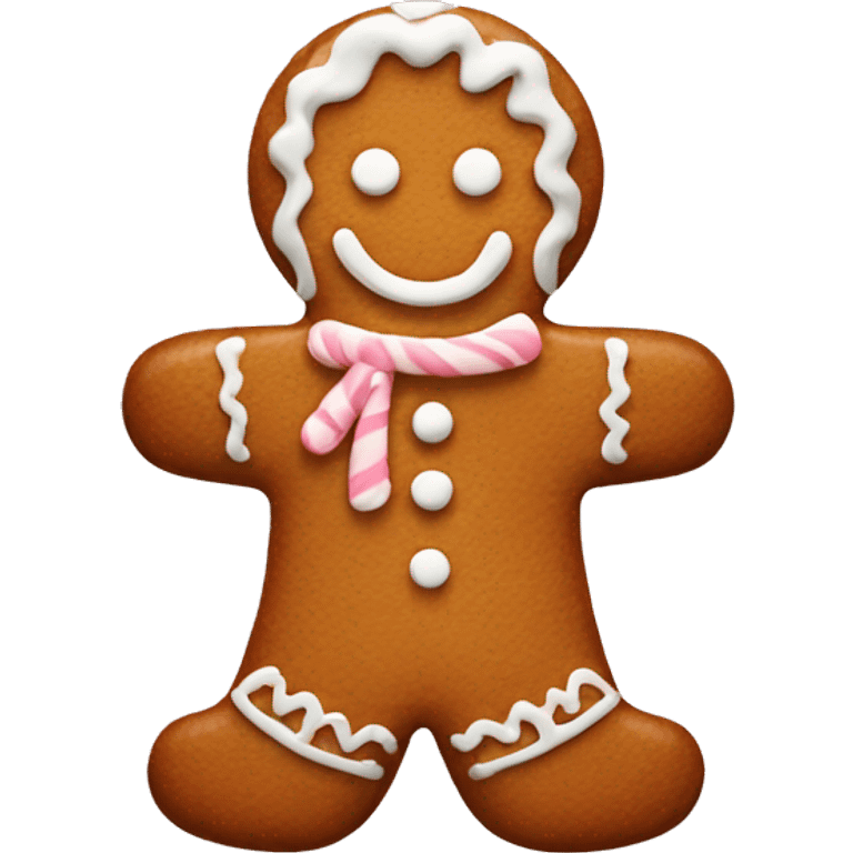 A gingerbread with frosting emoji