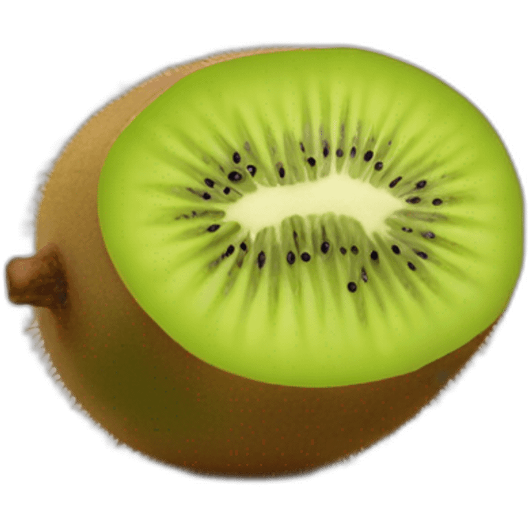 kiwi fruit with face emoji