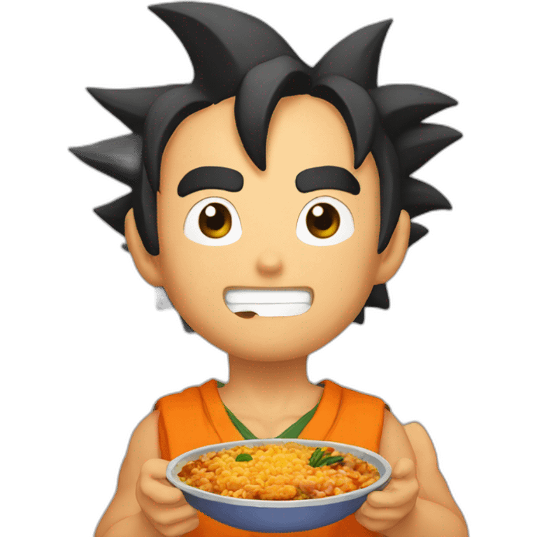 goku eat paella emoji