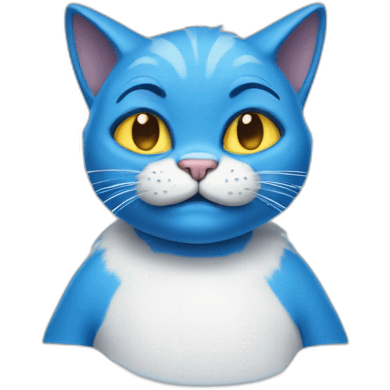 Blue cat smurf emoji