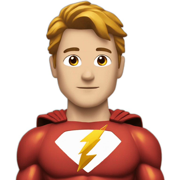 Flash sur super- man blanc emoji