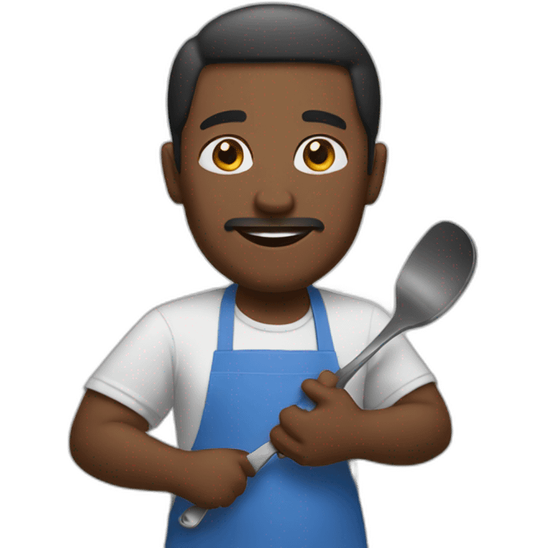 black man cooking  emoji