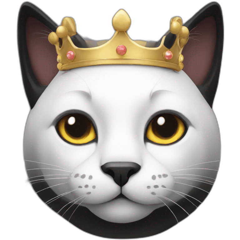 black cat crown emoji