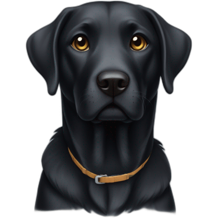 Perro labrador negro emoji