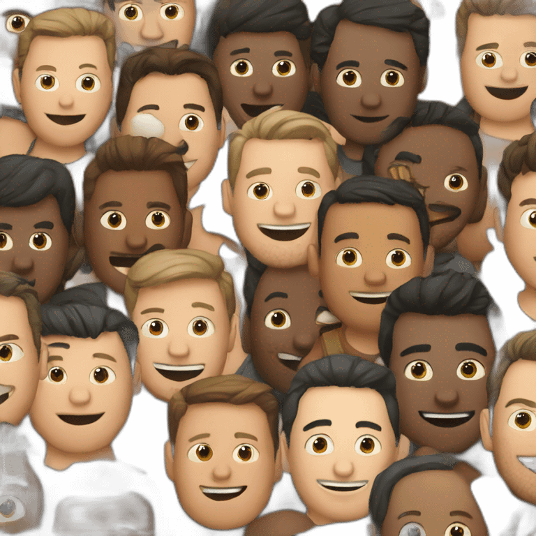 Crowd of men emoji