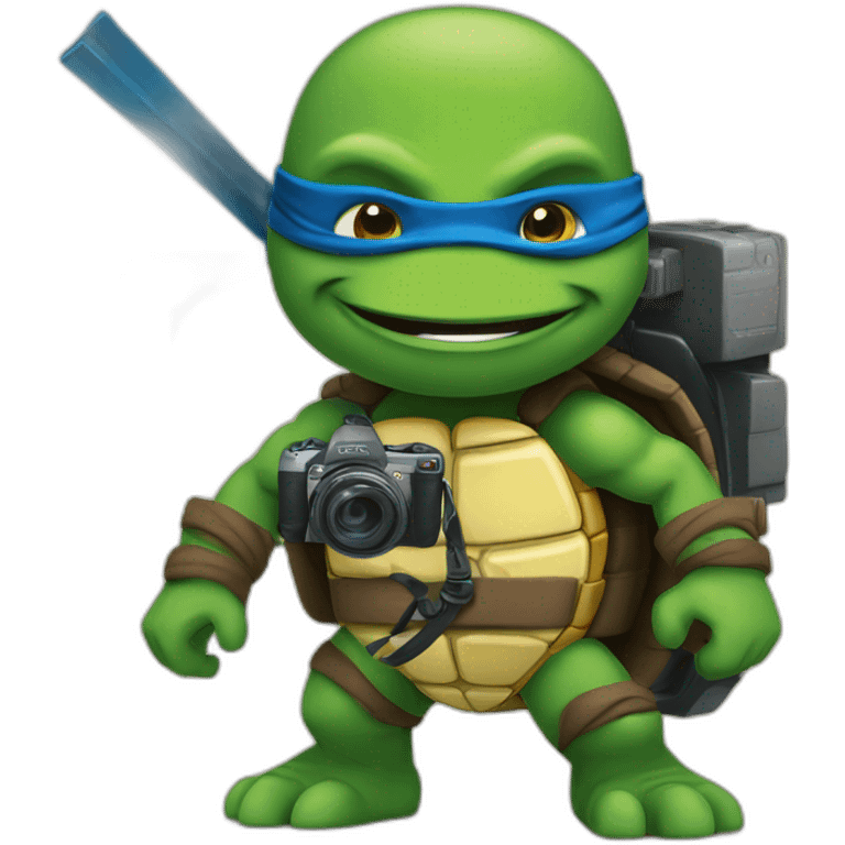 ninja turtle with camera emoji