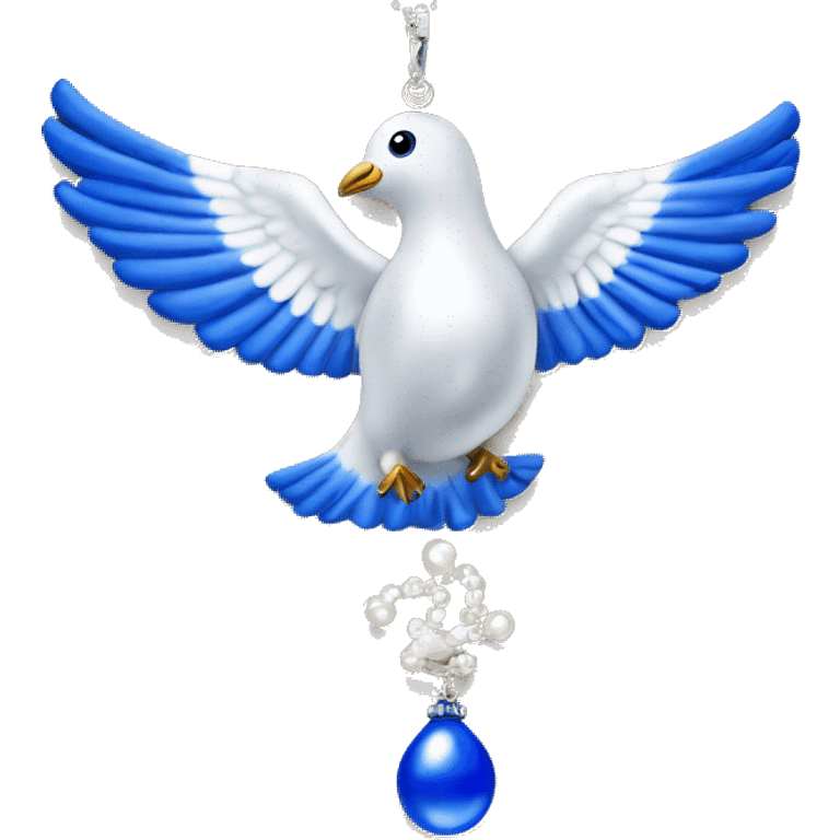 zeta phi beta dove with pearl necklace  emoji