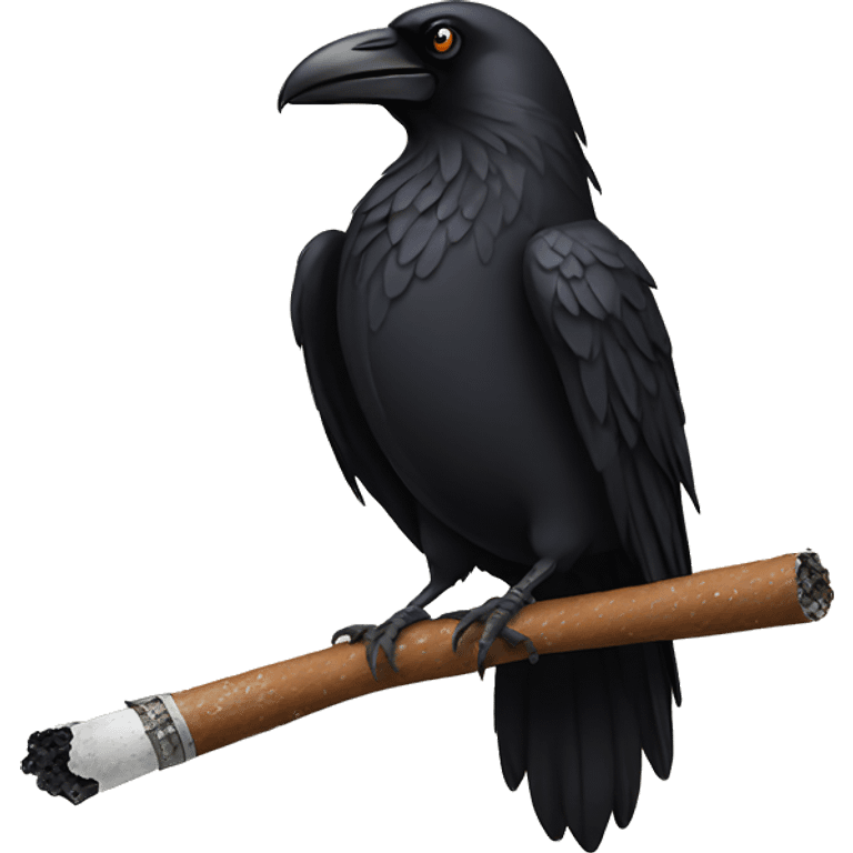 smoking raven  emoji