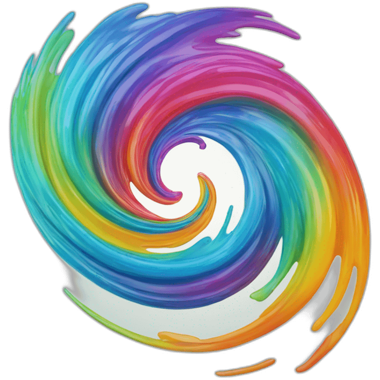 rainbow swirl glossy abstract emoji