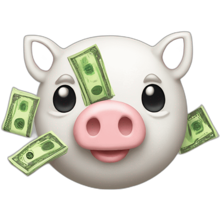 A porc full of money emoji