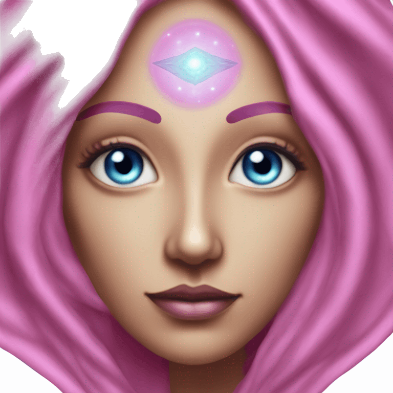 Pleiadian woman female third eye pink emoji