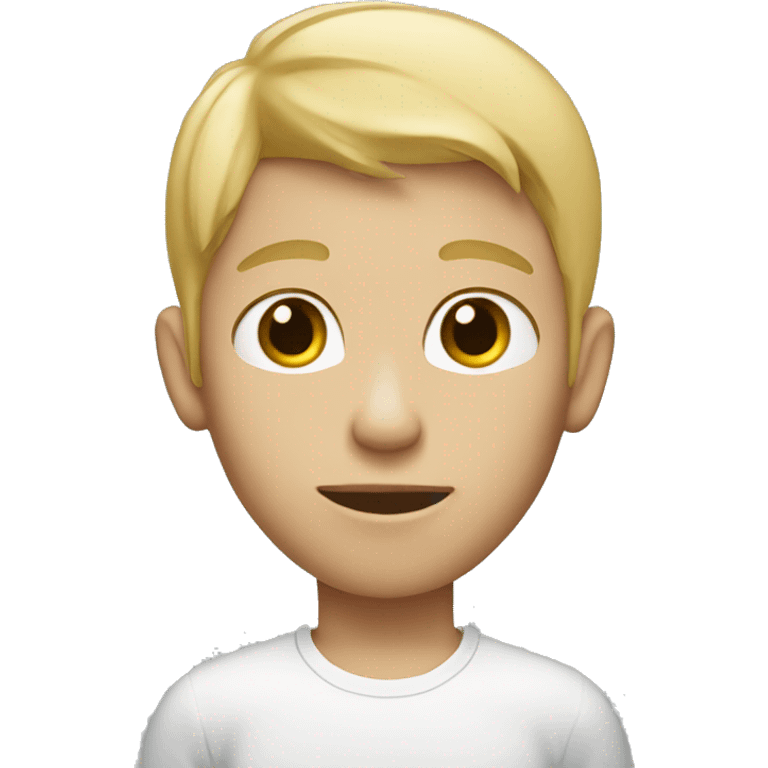 skinny kid with blonde hair emoji