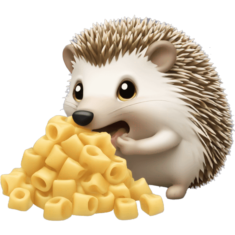 Hedgehog eating macaroni  emoji