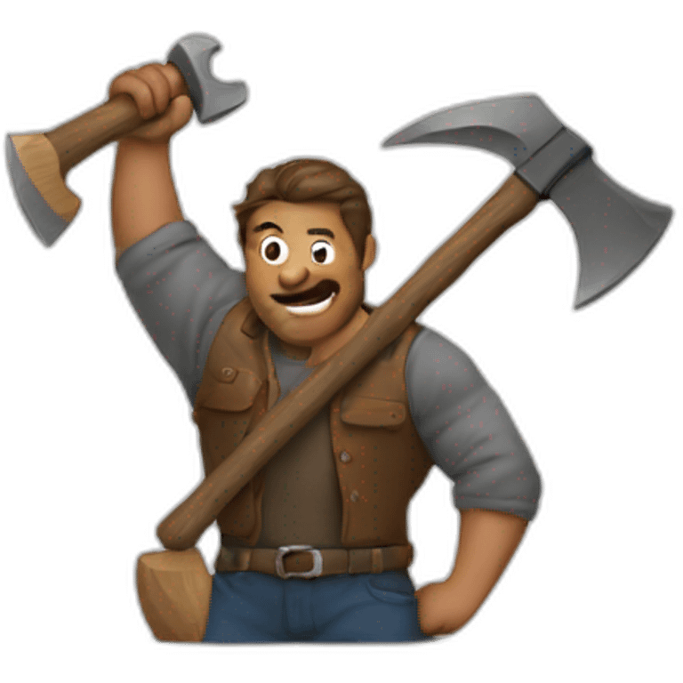 Man holding axe emoji