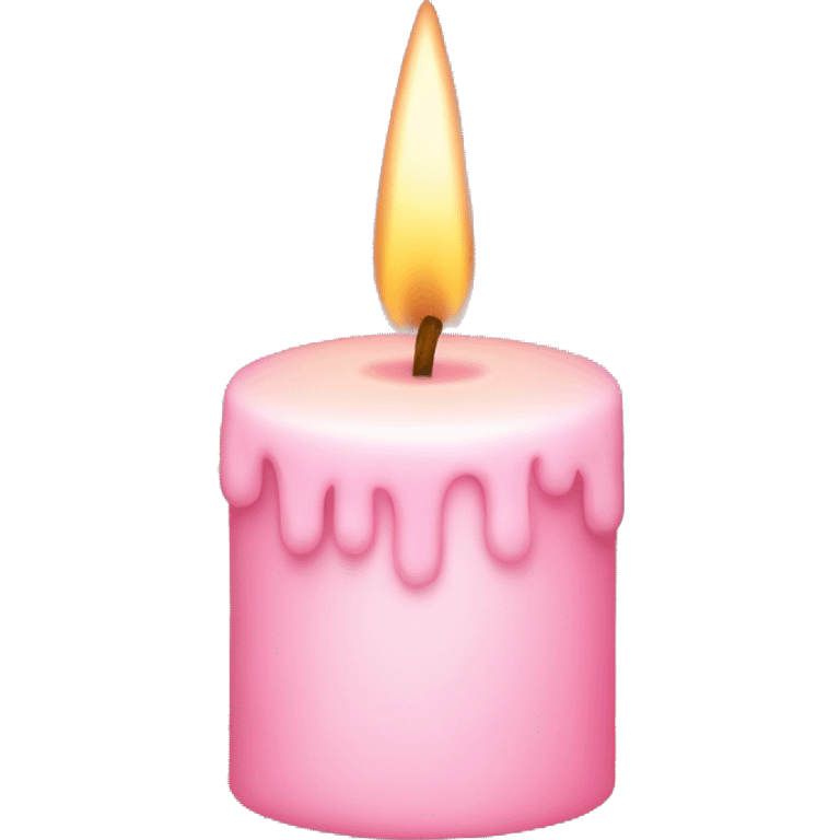 light pink christmas candle emoji