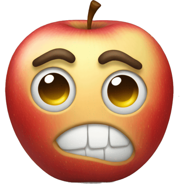 Dull apple emoji