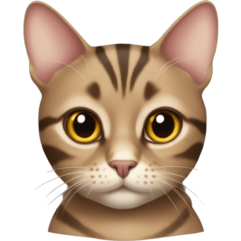 The British fold-eared striped brown cat emoji