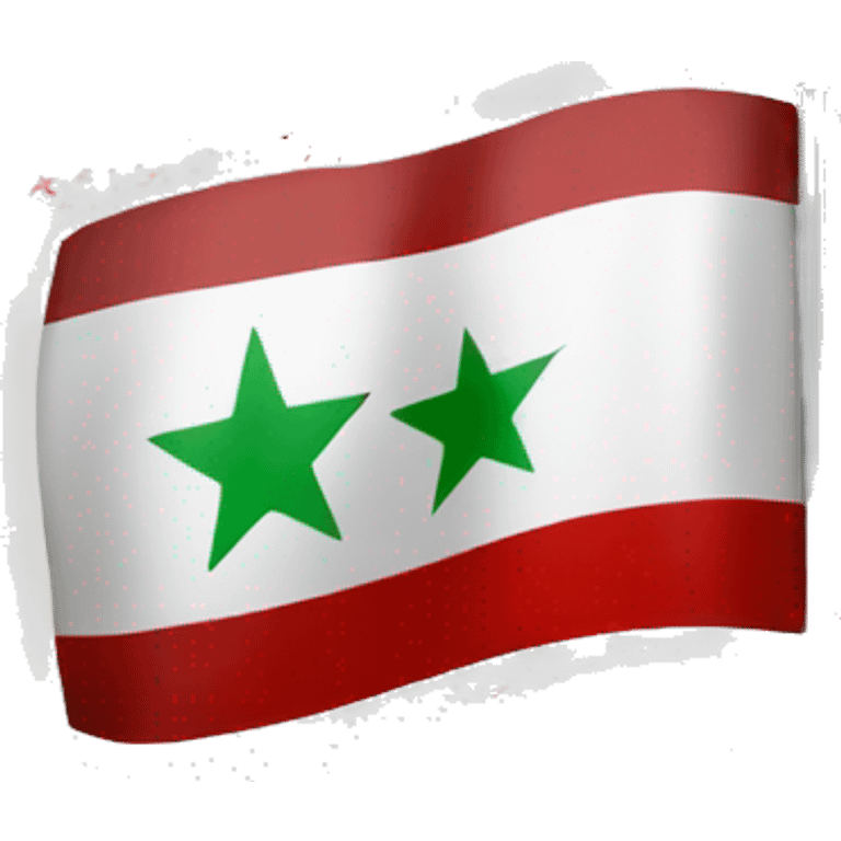 Free Syrian Flag with red stars emoji