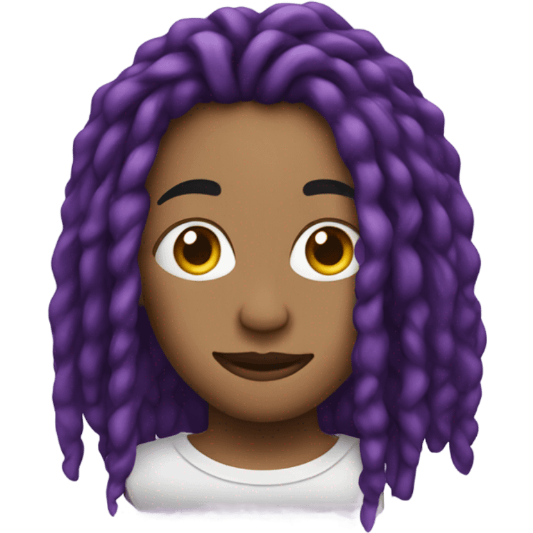 Fade with purple locs emoji