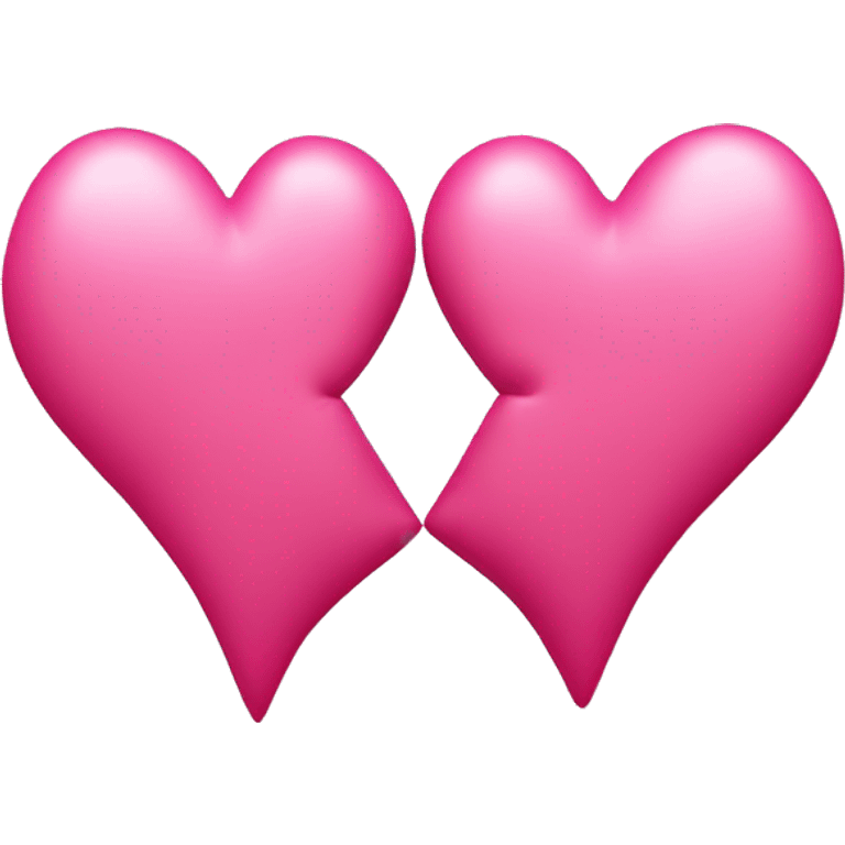 Two pink hearts kissing each other  emoji