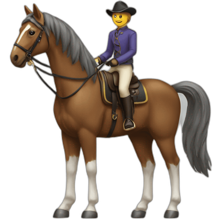 Chat sur cheval emoji