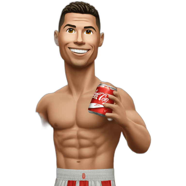 Ronaldo eat coca cola  emoji