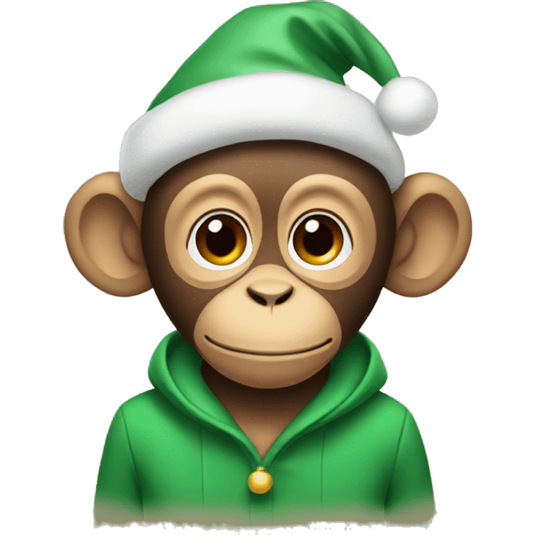 Christmas monkey emoji