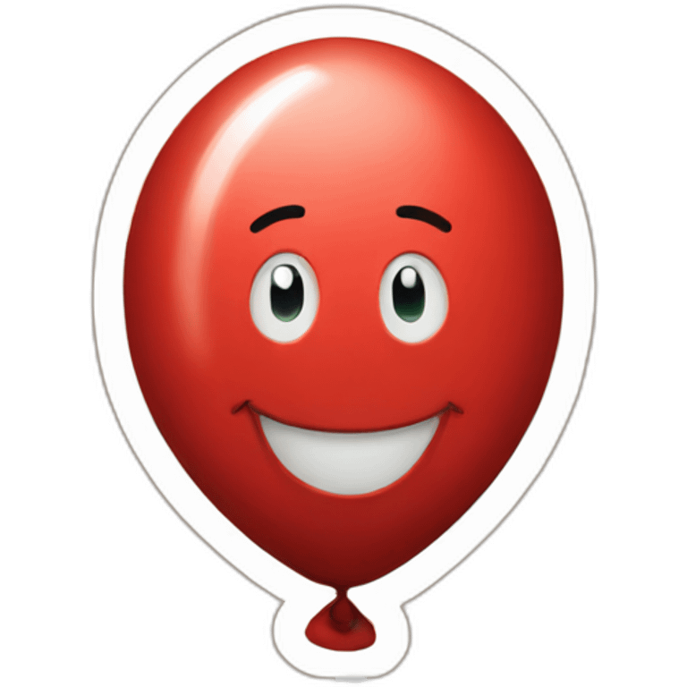 Red blloon smiling emoji