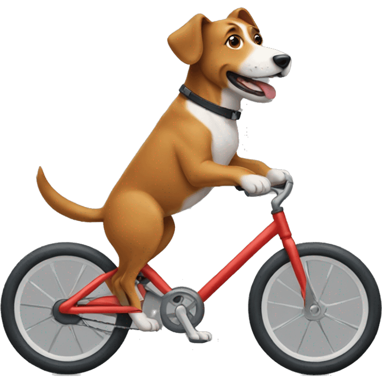 Dog riding bike emoji