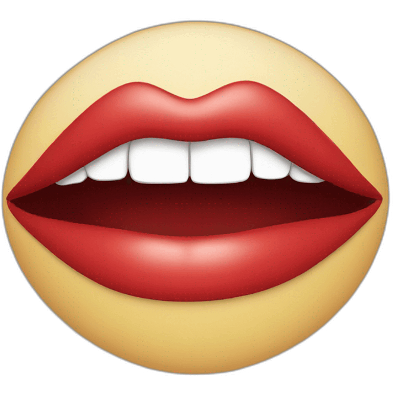 kiss red mouth emoji