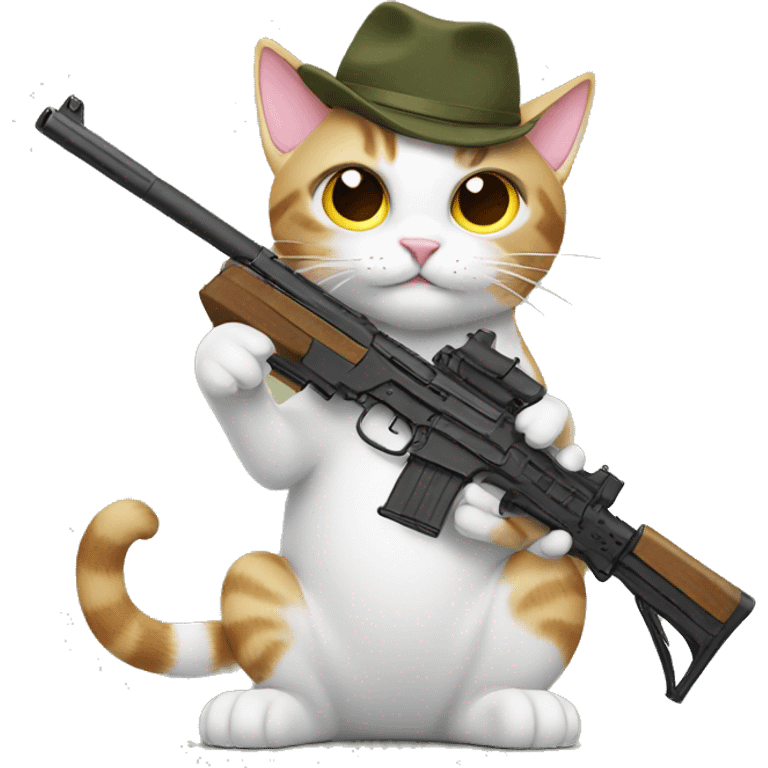 cat with rifle emoji