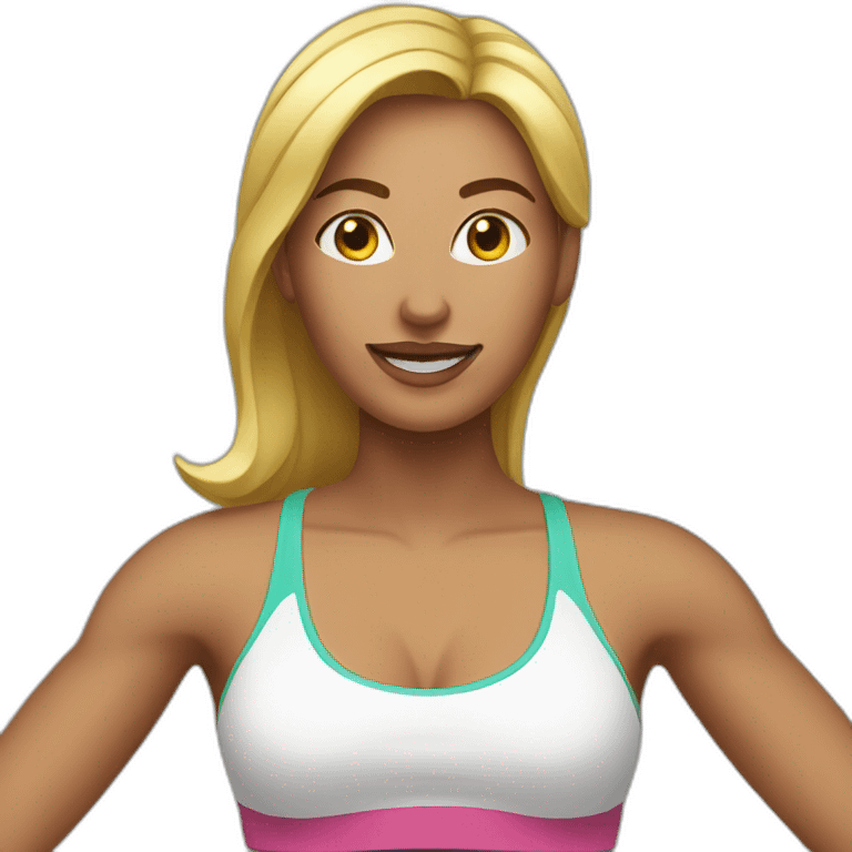 mulher fitness emoji