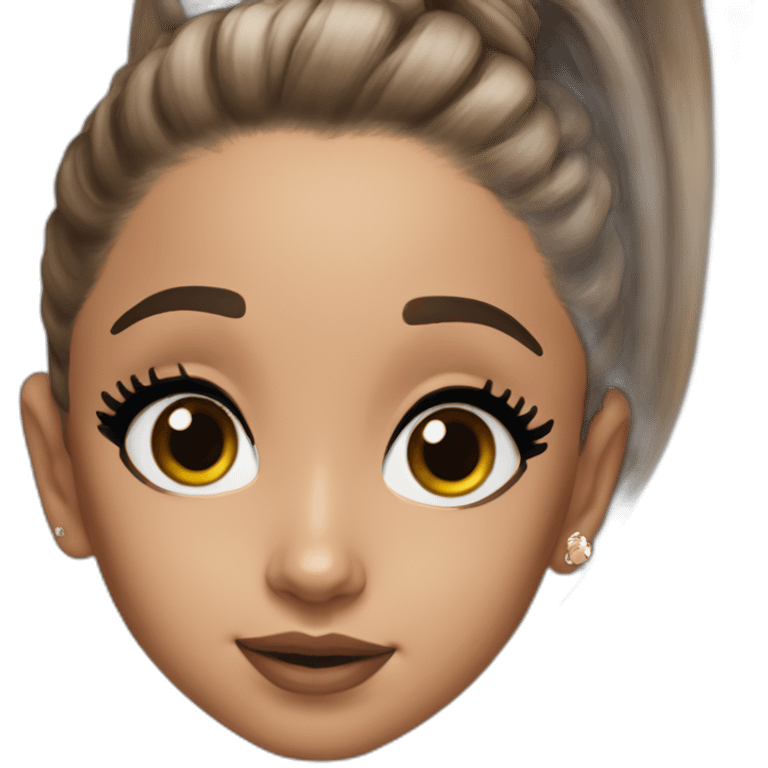 hyperrealistic ariana grande emoji