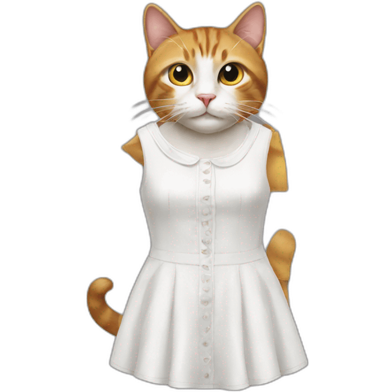 cat on dress emoji