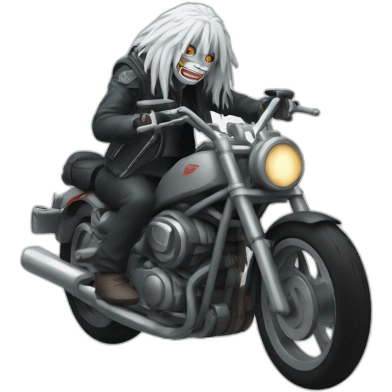 Tomura shigaraki riding motorcycle emoji