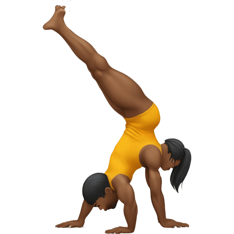 muscular athlete doing handstand emoji