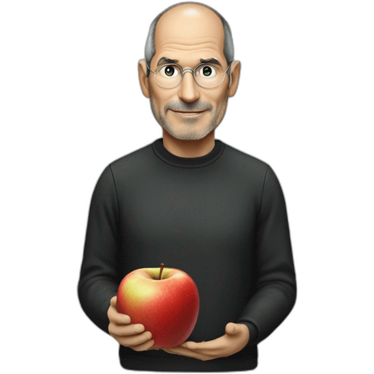 steven jobs eat apple emoji