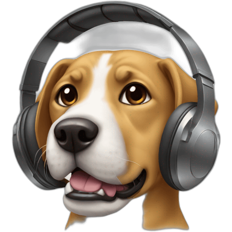 DOG WEARING HEADPHONES emoji