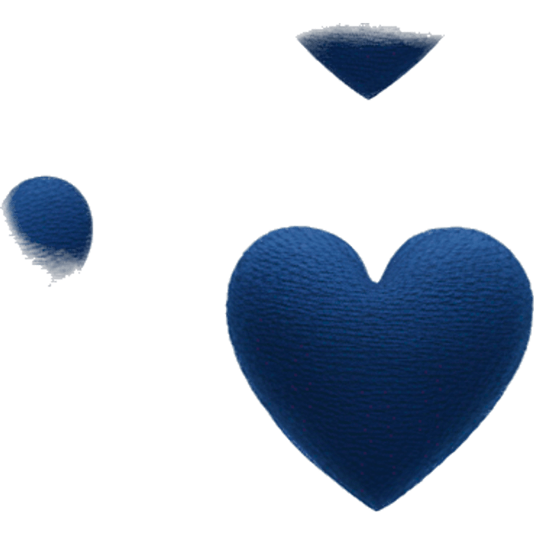 Navy blue heart  emoji