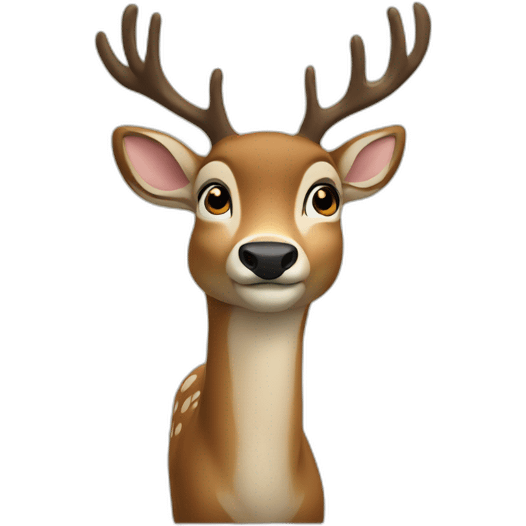 A deer with his hand up  emoji