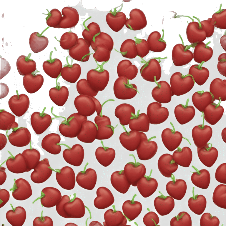 cherrys in shape of a heart emoji