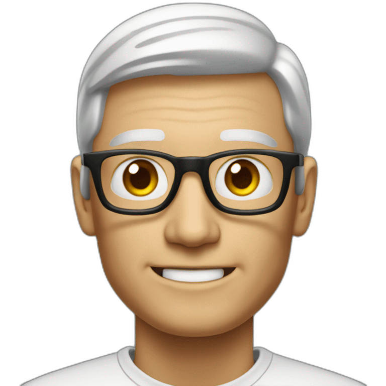 tim cook with vision pro emoji