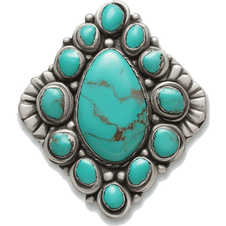 Western silver turquoise jewelry  emoji