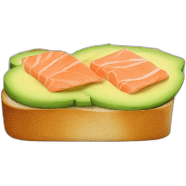 toast with avocado and salmon emoji