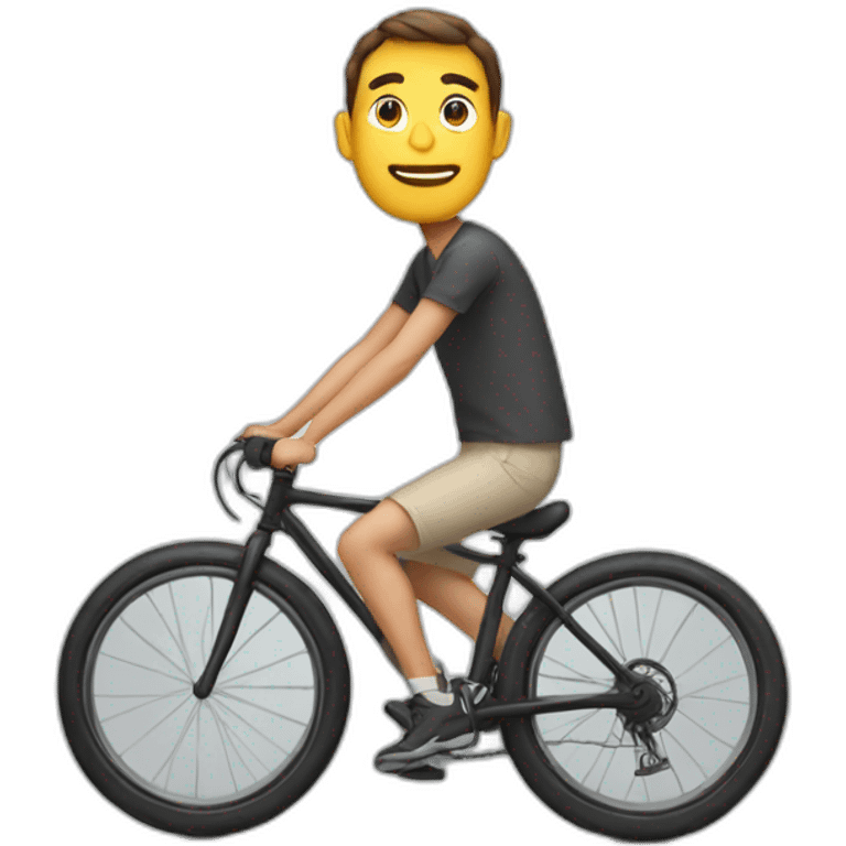 tall guy on bike emoji