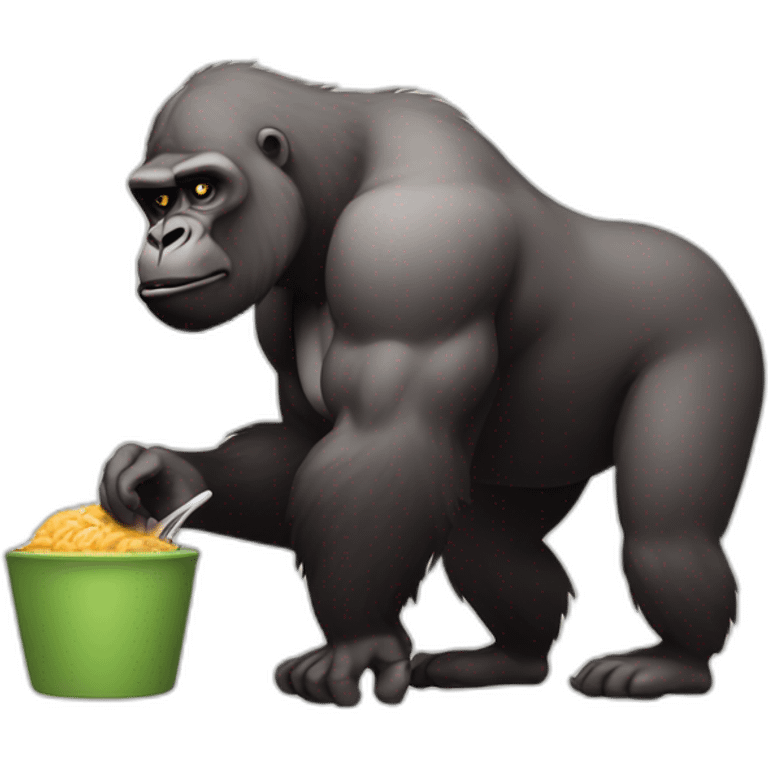 Buff Gorilla feeding a Llama emoji