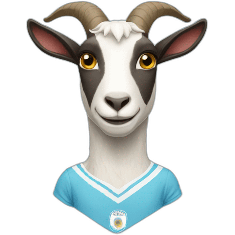 A goat with argentina shirt  emoji