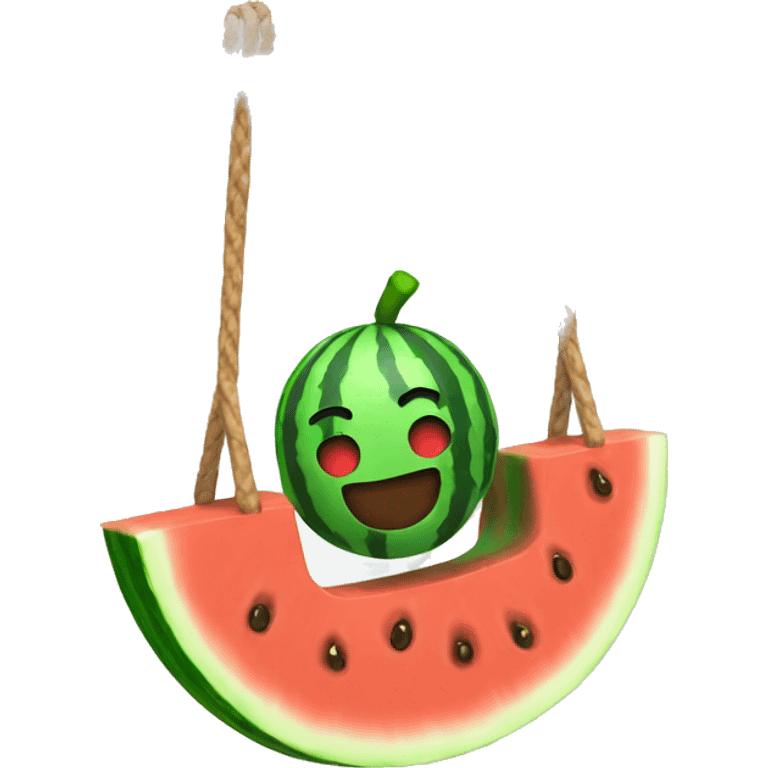 swatermelon swing on the swing emoji