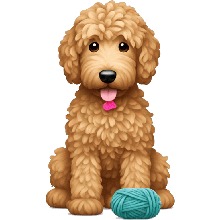 goldendoodle crocheting emoji