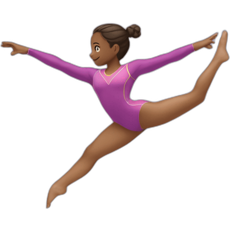 Une fille qui fait de la gymnastique emoji